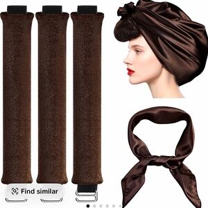 Elegant Brown Hair Wrap and Curling Set